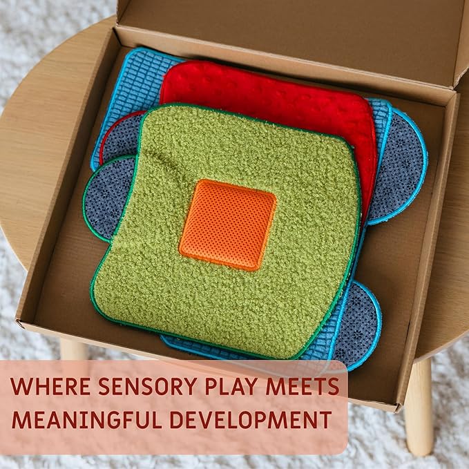 Sensory Wall Panel for Kids Ages 3+ - Train Tactile Texture Board for Fine Motor Skills & Calm Down Corners - Screen-Free Sensory Wall Toy for Home, Classroom & Autism Support