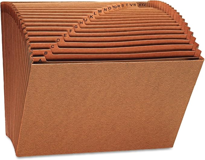 Universal 13910 Expanding File, Open Top, 12 x 10, A-Z, Letter, Redrope