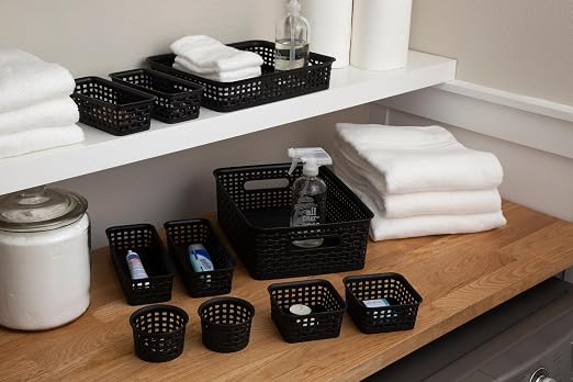 Advantus Thinkspace Plastic Weave Bins Plastic Bins