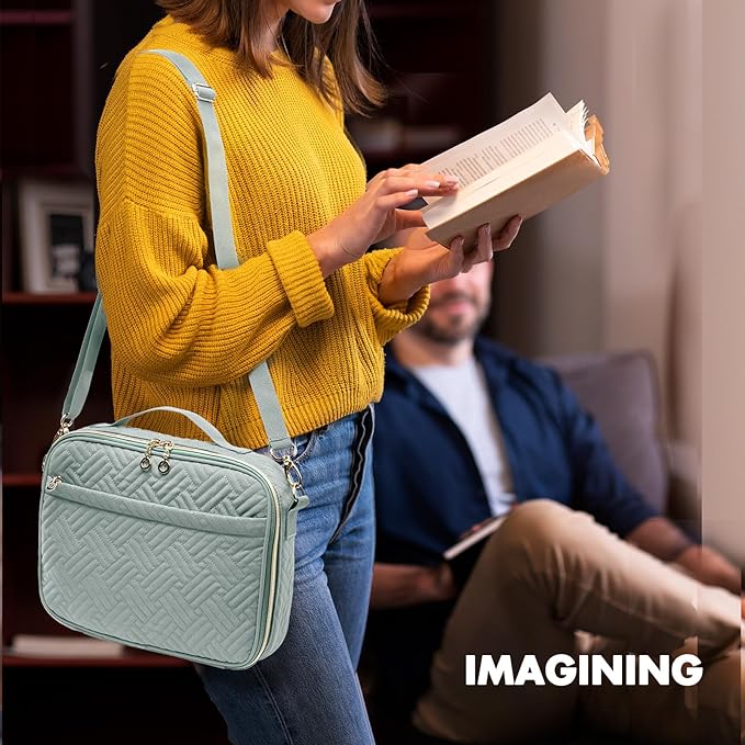 IMAGINING Bible Cover for Women - Stylish Large Bible Covers - Bible Case with Handles - Bible Bag Journal Case - Bible Carrying Case for Women - Bible Gift - Book Protector for Book Lovers