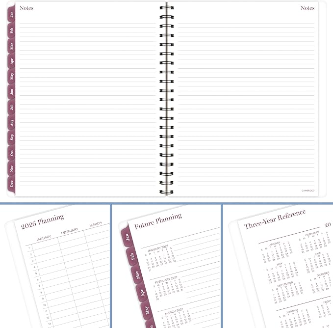 Cambridge 2026 Planner, Weekly & Monthly, 8-1/2" x 11", Large, Customizable, Facet (1755-901-26)