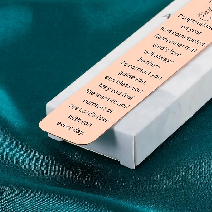 First Communion Gifts for Girls First Communion Gifts for Boys Women Men 1st Holy Communion Bookmark Baptism Confirmation Gifts for Teen Christian Religious Easter Gifts for Kid Easter Basket Stuffers