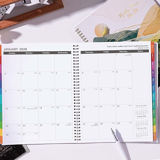 2026-2028 Monthly Calendar Planner - 9" × 11", Large 3 Year Monthly Planner, MAY. 2026 - DEC. 2028, Large Calendar with Tab, Premium Paper, Back Pockets