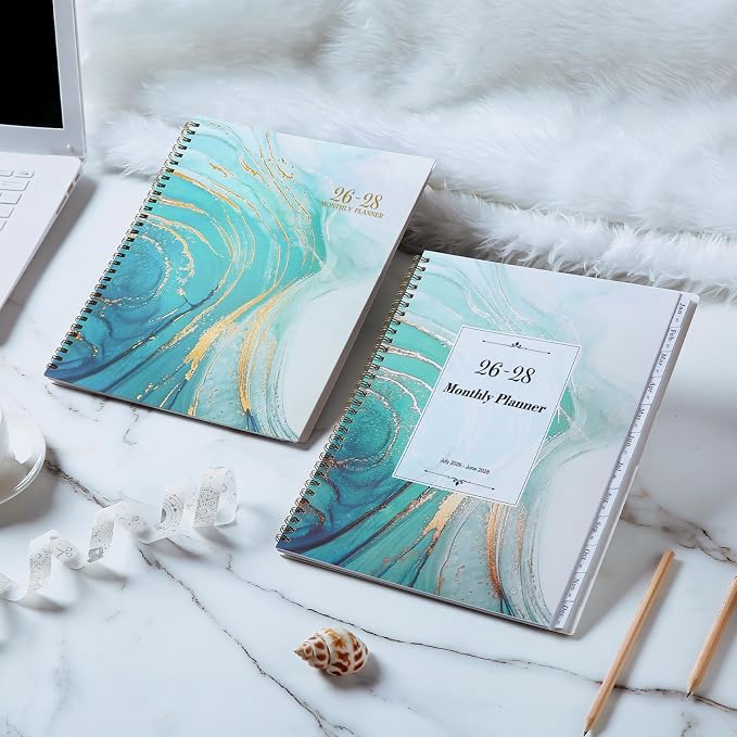 2026-2028 Monthly Planner/Calendar - July 2026 - June 2028, 9" x 11", 2026-2028 Calendar Spiral Bound, 2 Year Monthly Planner with Tabs