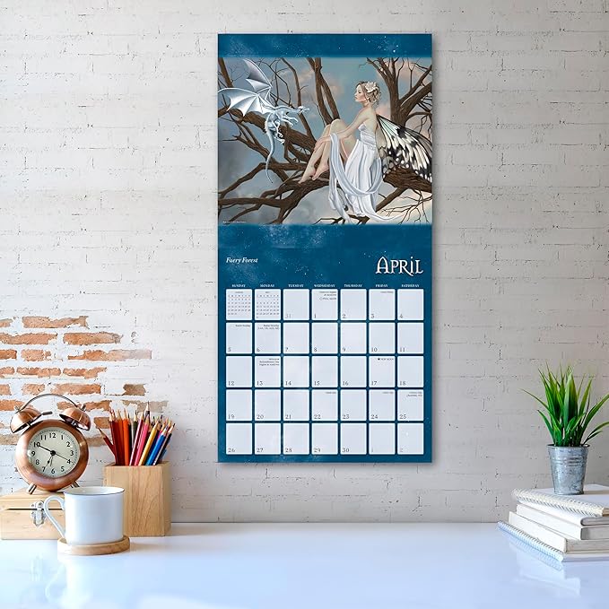 Dragon Witches 2026 Wall Calendar, 12-Month Fantasy Calendar — The Art of Nene Thomas, 12" x 12", Monthly Calendar and 2026 Planner with Large Grids for Office or Home