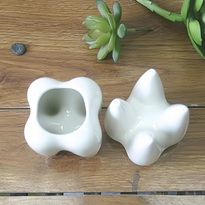 Adorable Cartoons Shaped Ceramic Pencil Holders - Multifunctional Desktop Organizers (Tooth)