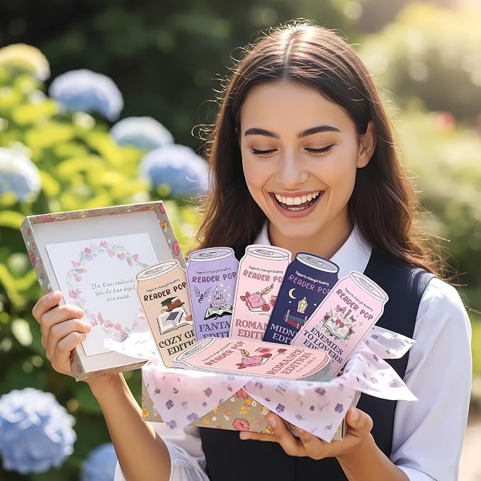 Gersoniel 200 Pcs Funny Book Club Bookmark Drinks Soda Pop Ticket Bookish Reading Tracker Pop Dark Romance Reading Accessory Page Clip Back to School Library Gifts for Book Lover Women Men