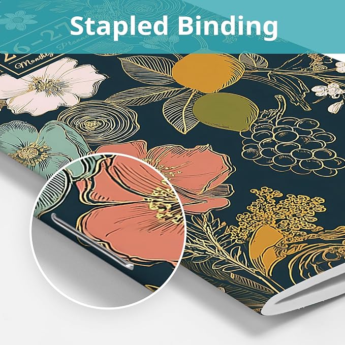 Pocket Calendar 2026-2027 for Purse, Two Year Monthly Planner Pocket Size, Jan 2026 to Dec 2027 Monthly Planner Small Size (6.5" x 3.5") - Citrus Bloom