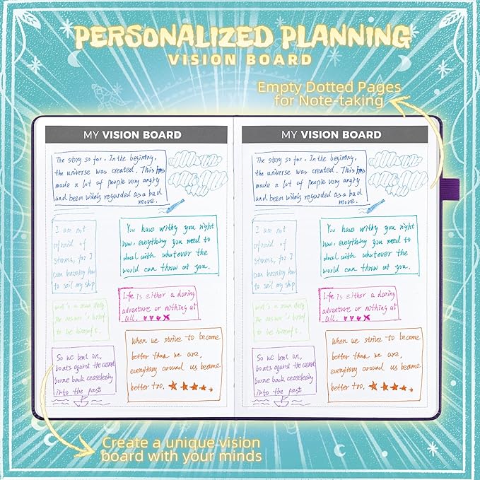 Undated Academic Planner Hardcover (5.5x8.5") - Flexible Weekly & Monthly Organizer with Stickers, Productivity Journal for Students & Professionals(Turquoise)