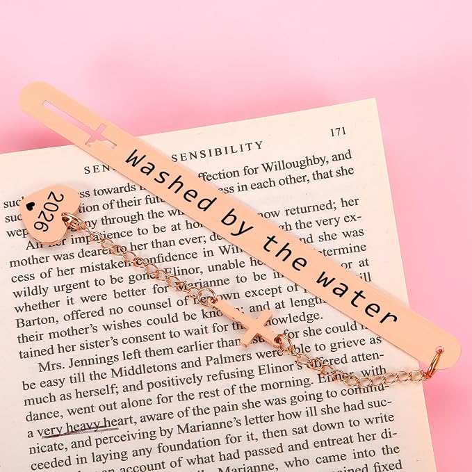 Baptism Gifts for Girls Boys 2026 Christian Bookmark Gifts for Teens Baptism Christening Gift for Godchild Goddaughter Godson Baby Girl Adult Baptism Gift for Women