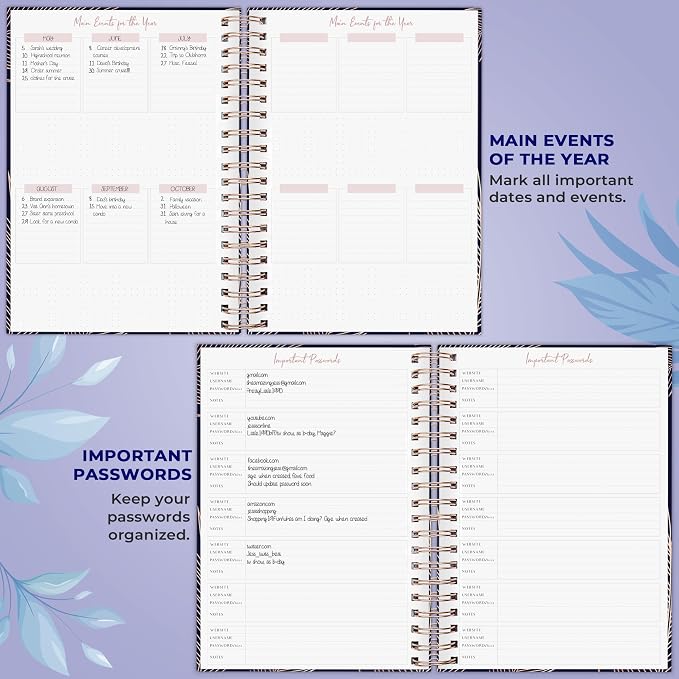 PLANBERRY Large Hourly Schedule Planner Premium – Undated Organizer for Productivity, Time Management & Budget, 8x10.4″ (Royal Blue)