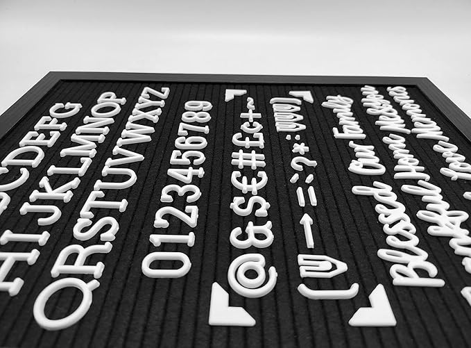 Felt Letter Board Letters Set - Pre-cut 418pcs Nonstandard 1inch White Typewriter Letters Only (No Board Included)
