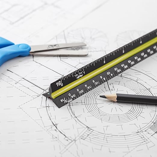 Mr. Pen- Architectural Scale, 12 inch, Black, Scale Ruler Contractor, Architect Scal, Drafting Tools