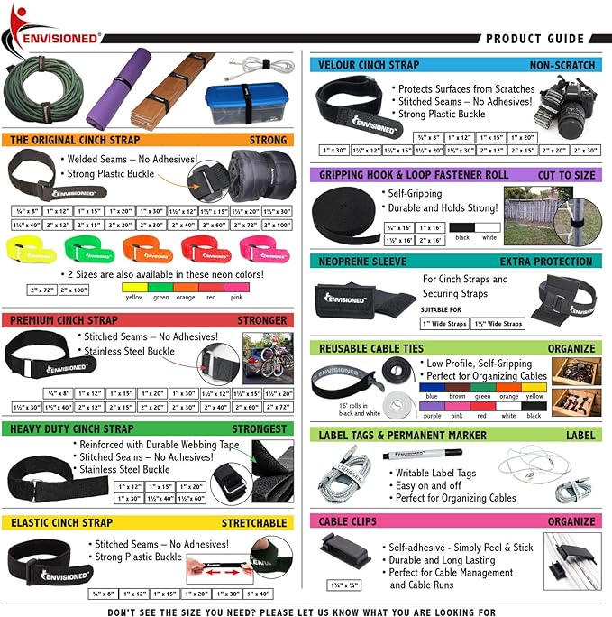 Hook & Loop Self Adhesive Strong Gripping Fastener Tape 1" x 16' Strong High Temperature Adhesive - Black