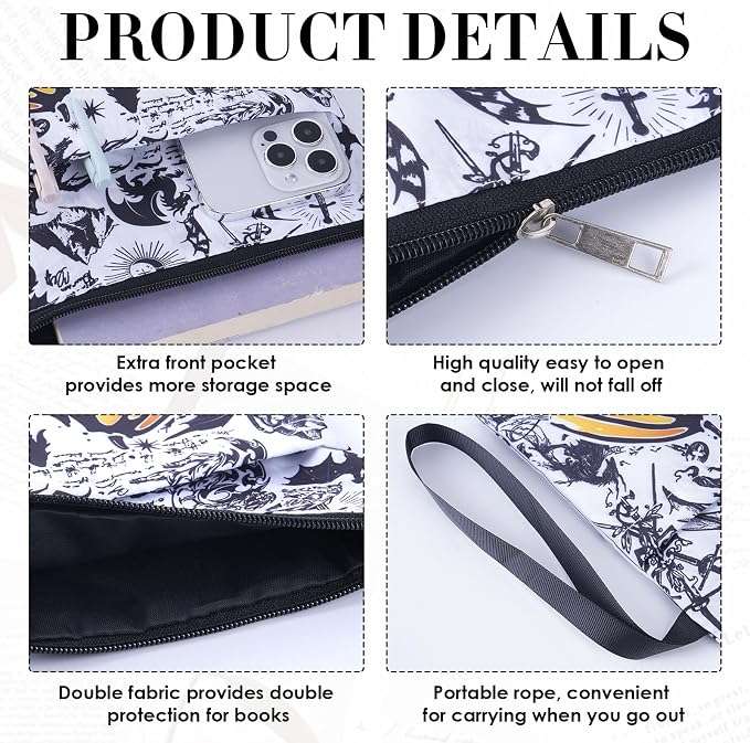 Fourth Wing Book Sleeve - Dragon Paperback Books Cover Protector Waterproof Pouch Bookish Gifts for Bookworms Reading Lovers Novel Merch Reader Accessories Christmas Gift for Women Teacher