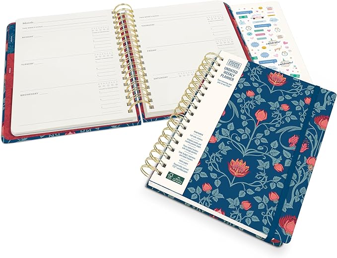 Orange Circle Studio Undated Tri-Tab Planner, Garden Renaissance