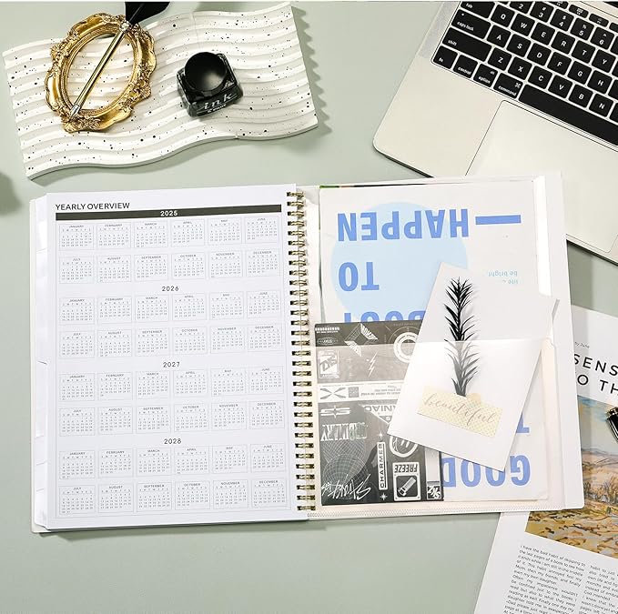 2026 Planner - Planner 2026, Weekly and Monthly Planner, Jan 2026 - Dec 2026, 6.4" x 8.5", Monthly Tabs, Hardcover, Daily Organizer