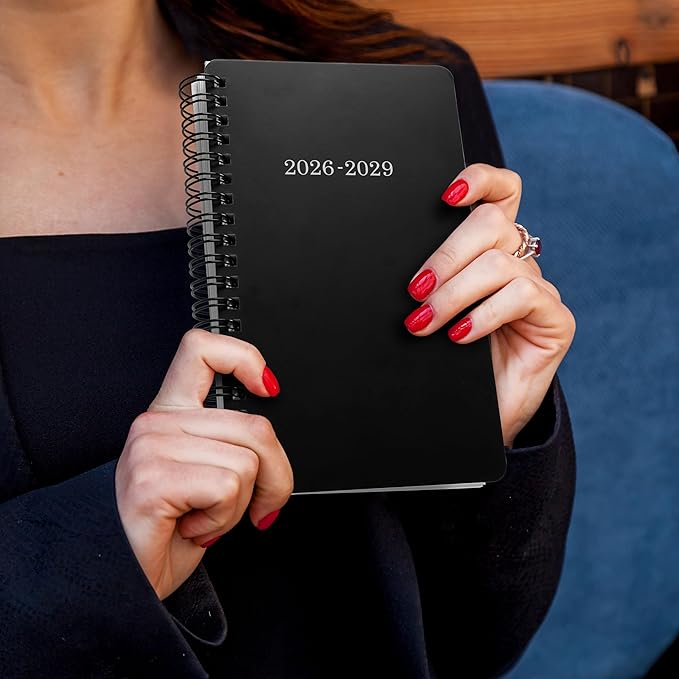 Pocket Planner 2026-2029 - 3 Year Planner/Calendar 2026-2029, July 2026 - June 2029, 6.2” x 4”, 3 Year Monthly Planner 2026-2029, 36 Monthly Tabs, Double-side Pocket, Holidays, Thick Paper
