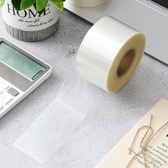 Zonon 2500 Pcs Clear Labels Label Protector Clear Stickers Wafer Seals Waterproof Labels for Protecting Barcodes, Numbers and Stickers (4 x 2 Inch,Rectangle)