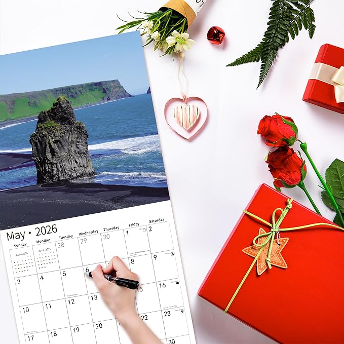 2026 Wall Calendar,Calendar 2026, July 2025 - December 2026, Wall Calendar Whispers Of The Wild, 12" x 24" Opened,Full Page Months Thick & Sturdy Paper for Gift Perfect Calendar Organizing Planning