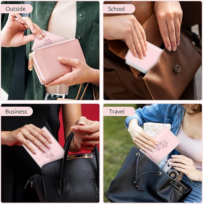 KONVINIT Pocket Calendar 2025-2027, Pocket Planner 2026-3.7" x 6.7" - Runs from July 2025 Until December 2027, Monthly Planner 2025-2027 with PVC Cover for Planning, Pink