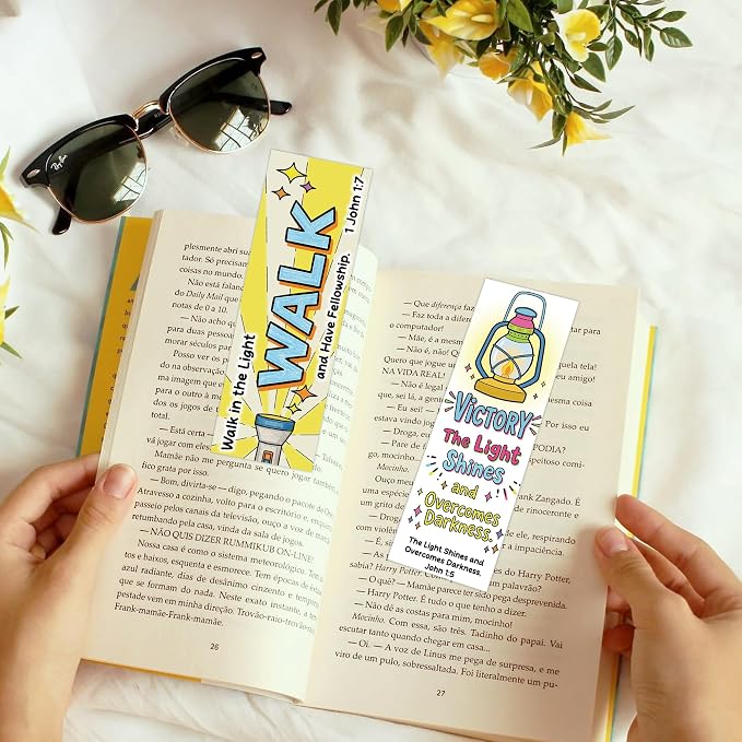 Vacation Bible School Bookmarks, 100PCS Vacation Bible 2026 Book Marks for Reading Kids, Christian Bible Verse Paper Book Marker Clips for Church Sunday School Classroom Bulk Religious Gifts