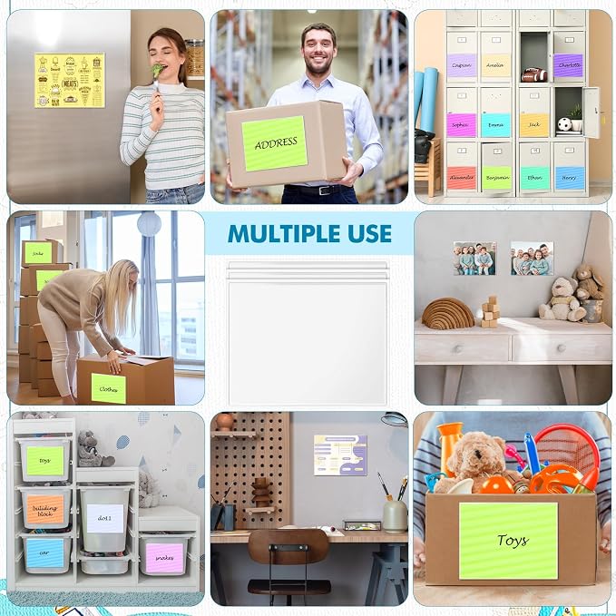 Outus 60 Pcs Self Adhesive Shop Ticket Holders Clear Plastic Sleeves Adhesive Pockets Work Order Job Ticket Holders for Back to School Student Label Home Office Posting Signs (11 x 8.5 Inch)