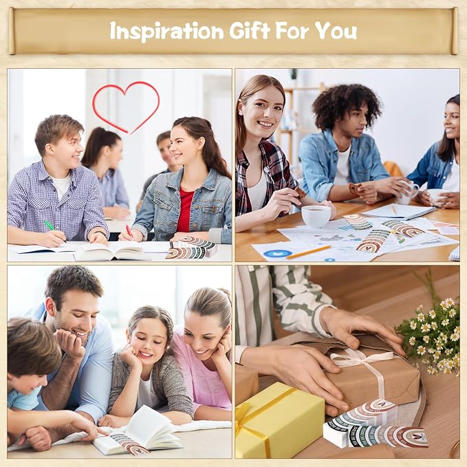 TaoBary 100 Pcs Inspirational Bookmarks Bulk Back to School Gifts Paper Positive Motivational Encouraging Affirmation Card from Teacher Classroom