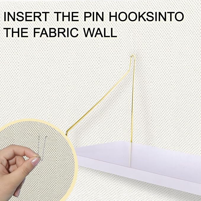 3-Pack Cubicle Shelf For Fabric Walls With Hooks:12x6.0in White Wooden Cubicle Shelf Hanging Gold Bracket Use For Office Cubicle Accessories For Office Stylish Cubicle Decorations For Women Desk