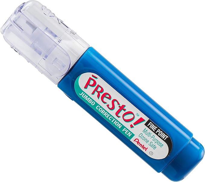 Pentel Presto Correction Pen 1/ Package - 12ml Fine Point (ZL31WBP-K6)