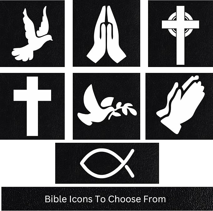 Personalized KJV Bible King James Version Faux Leather Bible SMALL PRINT Economy Bible with Custom Name and 3 Rows of Text, Highlighted Verses, Gift for Christian Celebrations (Forest Green)