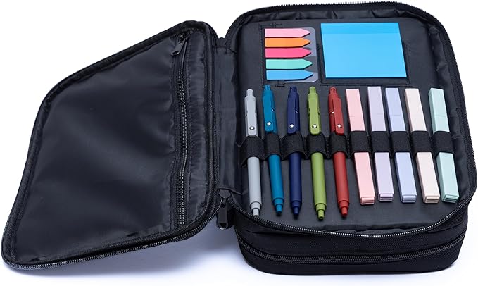 S.F. Creations Premium Bible & Book Carrying Case with Journaling Accessories - Convenient for Men, Women, Teens, and Kids (Black)