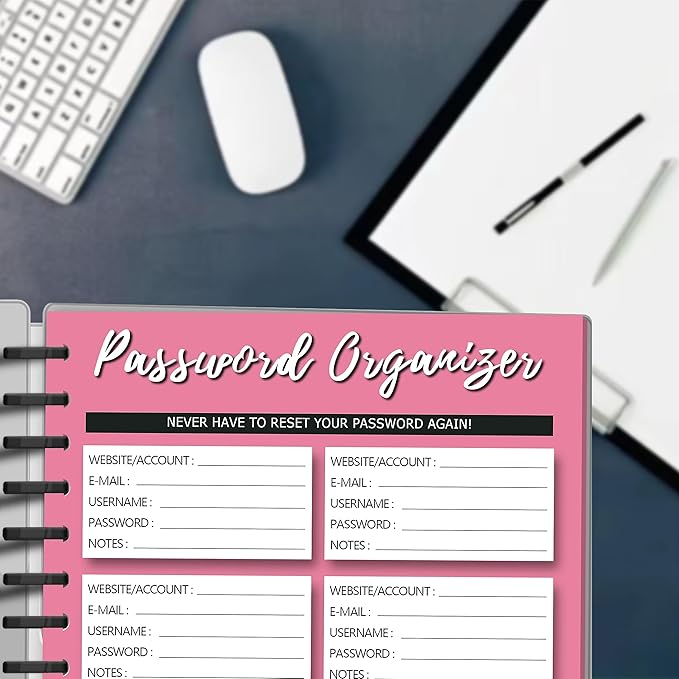 Insert for 9-Disc Classic, Color Password Tracke,Pre-punched Inserts,Refill Calendar