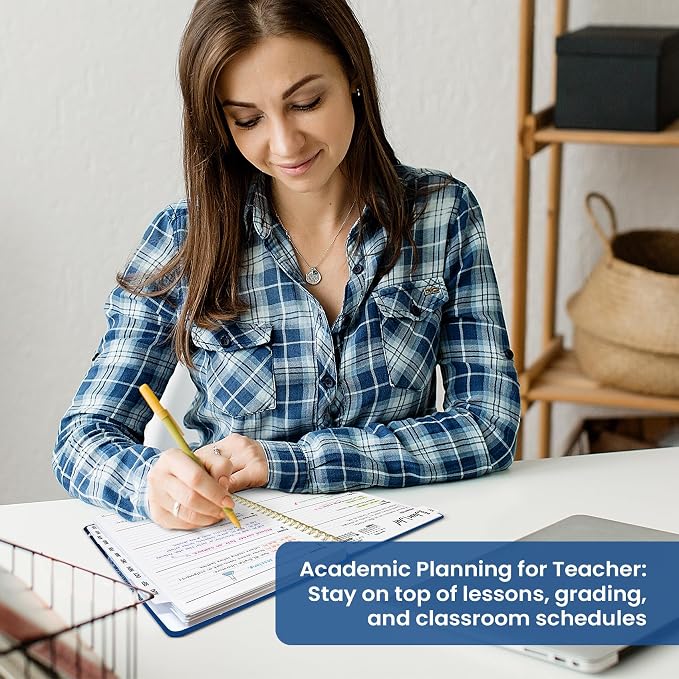Planner 2026–2027, Academic Year Monthly & Weekly Calendar Book, Jul 2026–Jun 2027, Hardcover Organizer with Tabs, Student & Teacher Planner, 6.3" x 8.5", Lunar Lighthouse