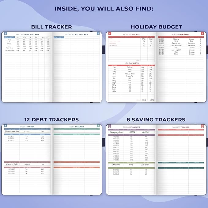 Clever Fox Bi Weekly Budget Planner – Undated Financial Organizer Book – Expense Tracker, Budgeting & Bill Notebook, A5 (Blue)