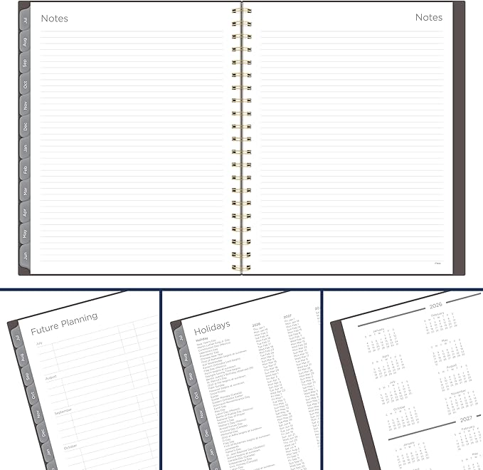 Mead Planner 2026-2027 Weekly & Monthly Academic 15-Month April-June, 8.5" x 11", Ground Coffee (CAW62004)