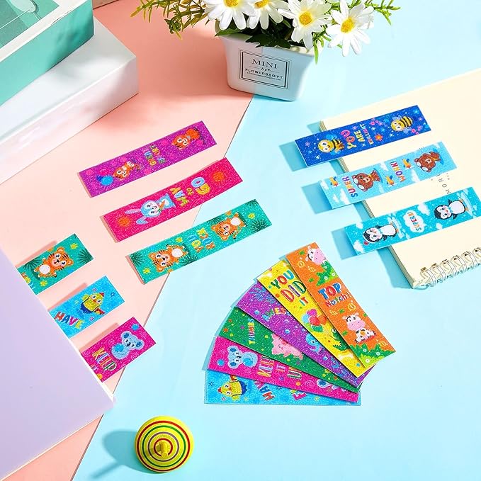 Gersoniel 36 Pcs Anxiety Sensory Stickers Strips Adhesive Textured Mental Health Calm Stickers Mindfulness Fidget Decals Stress Anxiety Relief Items for Therapy Office Desk(Animal Style)