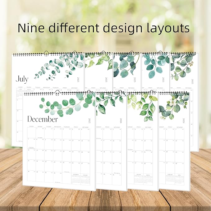Aesthetic Wall Calendar 2026, 12 Monthly Vertical Calendar January 2026 to December 2026, 15" x 10" Modern Wall Hanging Calendar for School, Home, Office for Monthly Organizing & Planning