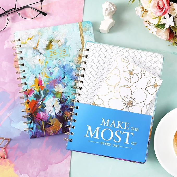 2026-2029 Monthly Planner/Calendar - 3 Year Monthly Planner 2026-2029, July 2026 - June 2029, 6.3" x 8.4", 36 Monthly Planner with Tabs, 29 Notes Pages, Hardcover, Inner Pocket - Oil Painting