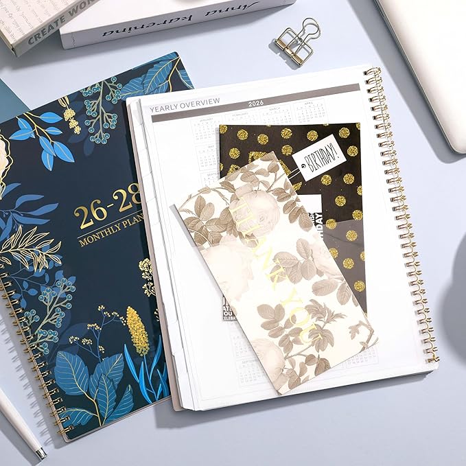 2026-2028 Monthly Planner - 2 Year Monthly Planner/Calendar 2026-2028, July 2026 - June 2028, 11" x 9", 24 Monthly Planner with Tabs, Back Pocket, Holidays, Twin-Wire Binding, Note Pages
