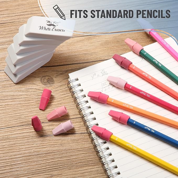 Mr. Pen- School Eraser Combination Set, 66 Pack, Pink Shades, Latex Free Erasers for School, Office, Art Sketching, Homework, Exams, Clean Smudge-Free Correction