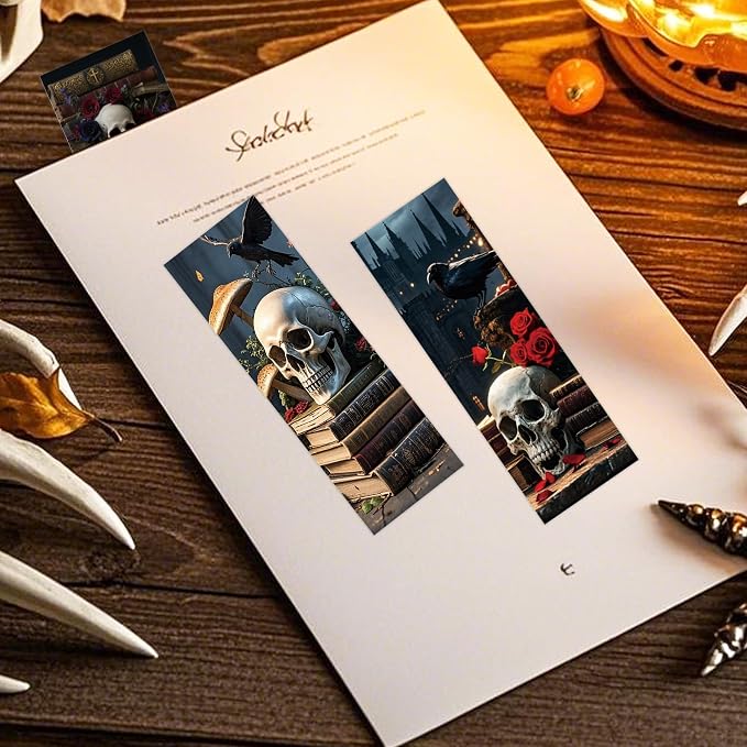 Dark Romance Bookmarks, 100 Pcs Gothic Romantasy Tarot Book Marker Page Clips, Ideal for Dark Romance Fantasy Readers Gothic Enthusiasts Book Lovers Book Club Gifts Journaling Supplies