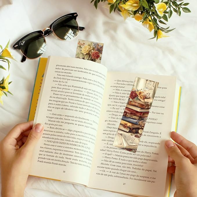 60PCS Vintage Library Bookmarks for Women, Aesthetic Book Mark for Reading Women Girls, Paper Page Markers Bulk, Cute Bookish Gifts for Book Lovers Teens Kids Classroom Office Library Supplies