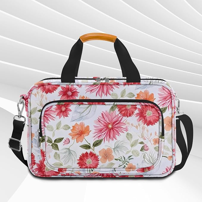 Bible Cover for Women,Bible Carrier,Vintage Floral Flowers Large Bible Bags For Women,Bible Study Supplies for women,Journaling Kit Book Carrying Case Christian Gifts with Bible Highlighters ,Pen,Tabs