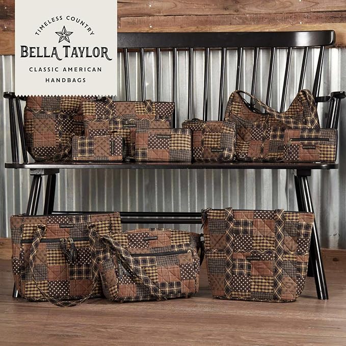 Bella Taylor Small Bible Cover for Women - Quilted Cotton Bible Case for 6 x 9 inch Books - Ironstone