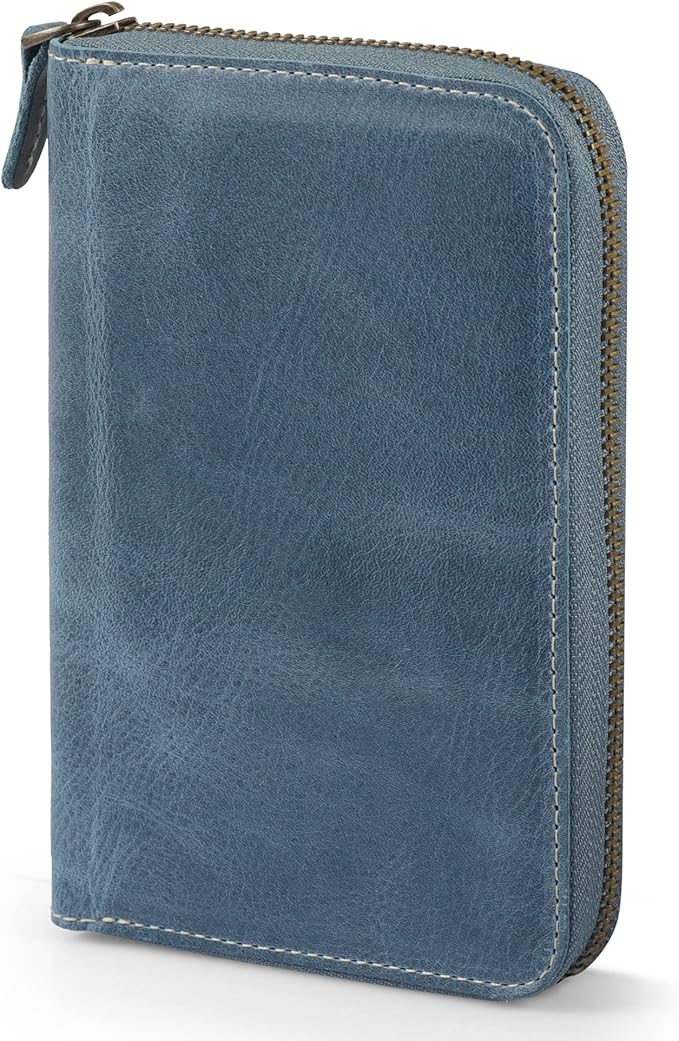 Londo Genuine Leather Padfolio – Portfolio Folder with Pencil Holder, Notepad & Zipper Closure for Business, Office & Travel