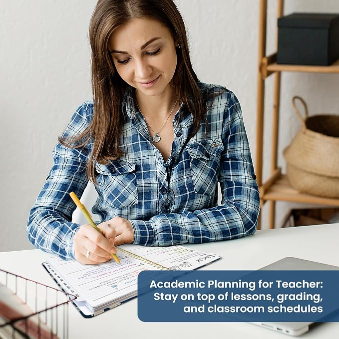 Planner 2026–2027, Academic Year Monthly & Weekly Calendar Book, Jul 2026–Jun 2027, Hardcover Organizer with Tabs, Student & Teacher Planner, 6.3" x 8.5", Rustic Bloom