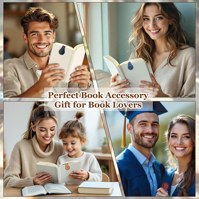 Personalized Leather Magnetic Bookmarks Custom Engraved Leather Magnetic Bookmarks Clips with Name Initial Personalized Gifts for Book Lovers Readers