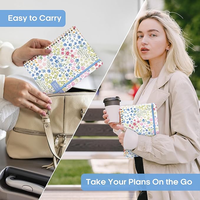 Academic Planner 2026-2027, Weekly and Monthly Calendar Book, July 2026 – June 2027, Hardcover Planner with Tabs, Perfect for Teachers, Students, Women & Men, A5 (6.4" x 8.5") - Disty