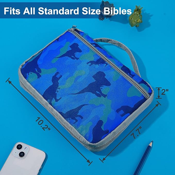 ICOSY Bible Cover Case for Women Girls Kids Bible Bag Case with Handle Kids Girls Bible Study Accessories Supplies